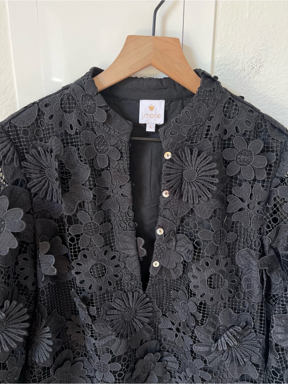 J. Marie The Seraphina Mini Dress in Black Floral NWOT - Picture 4 of 6